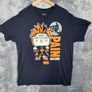 Funko Mens Naruto Shippuden Pain Akatsuki Graphic‎ T-Shirt Size XL Black Anime